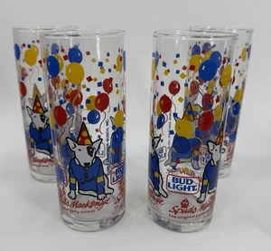Juego de 4 vasos de cerveza Spuds MacKenzie "The Original Party Animal" 1987 Bud Light - Imagen 1 de 11