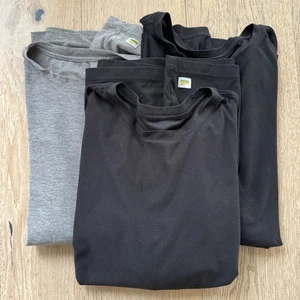 Vuori Size Large Bundle of Three Strato T Shirt Black Taupe Short Long Sleeve - Bild 1 von 21