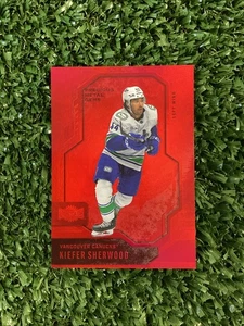 Kiefer Sherwood 2024-25 Metal Universe Hockey PMG Red /100 #61 Canucks Free Ship - Picture 1 of 2