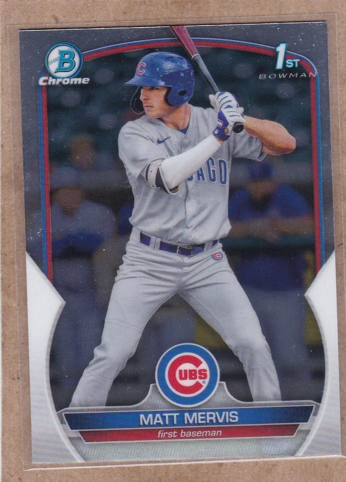 *  Matt Mervis 2023 Bowman Chrome #BCP-74 1st Chicago Cubs Miami Marlins - Image 1 of 1