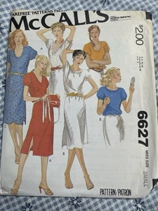 Vintage McCalls 6627 Pattern Misses Pullover Dress Tops UNCUTFF - Picture 1 of 2
