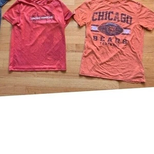 Boys M (10-12) Athletic T-Shirt Bundle red Under Armor Chicago Bears Sports - Picture 1 of 4