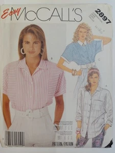 Hemdbluse 16 18 20 McCalls 2897 Schnittmuster McCall's leicht locker Knopf - Bild 1 von 12