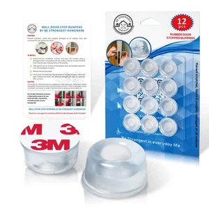 Door Bumper - Small Rubber Bumpers - Clear Door Stoppers for Wall - Wall Prot... - Picture 1 of 7