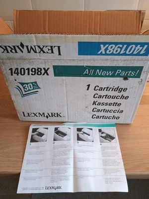 Genuine Lexmark 140198a std VOL Black Toner for Canon EP-E HP LaserJet 98a Apple - Image 1 of 2