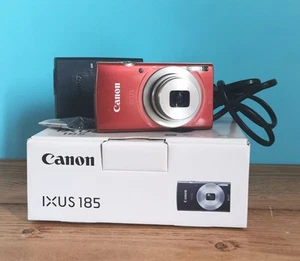 Canon PowerShot/IXUS 185 Compact Digital Camera Boxed - Red - Picture 1 of 3