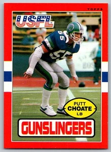 1985 Topps USFL #115 Putt Choate San Antonio Gunslingers - Picture 1 of 2