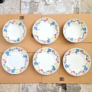 Villeroy & Boch Porzellan Melina #1748 4 Speiseteller & 2 Salatschüsseln Germany - Bild 1 von 24