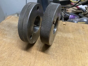 1 5/8 12 UNJ 3A THREAD RING GAGES 1.625 1.6250 GO NO GO P.D.'S = 1.5709 & 1.5665 - Picture 1 of 9