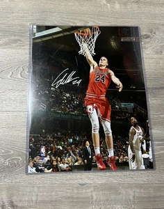 Lauri Markkanen Chicago Bulls Autographed Signed 17x20 JSA WITNESS COA Dunk . - Picture 1 of 6