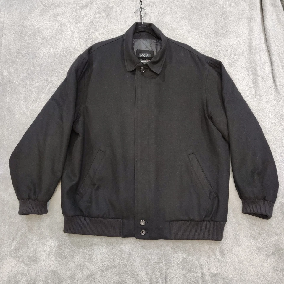 Jos. A. Bank 100% Cashmere Men’s Jacket Black size XL Bomber Quilted - Image 1 of 4