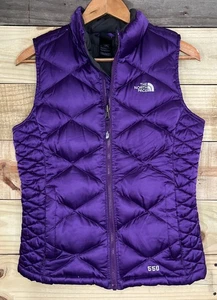 The North Face 550 down Fill Vest girls Size L (14-16) Purple Down Puffer - Picture 1 of 11