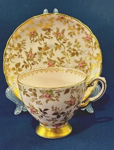 Mid Century - Tuscan Fine English Bone China - 8606H - Tasse & Untertasse - DU BARRY ROSE 1957 - Bild 1 von 16