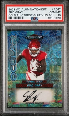 2023 WILD CARD ALUMINATION DRAFT OCULAR AUTOGRAPHS #AO17 ERIC GRAY 1/1 - Image 1 of 2