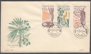 CZECHOSLOVAKIA 1961 FDC SC#1063/68, Agricultural products. - Picture 1 of 2