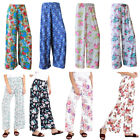 Womens Printed  Palazzo Wide Leg Flared Ladies Trousers Pants Plus Size  8-26