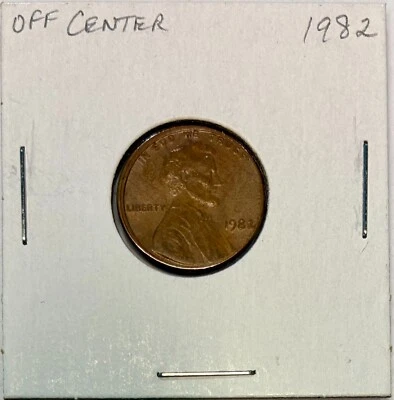 1982 Lincoln Memorial Cent, Copper, Circulated, Obv Struck Slightly Off-Center - Image 1 of 3