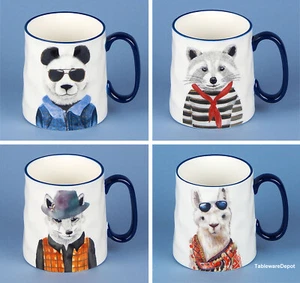 Signature Housewares HIPSTER ANIMALS: 14 oz. Mug(s), TAKE YOUR PICK! - Picture 1 of 7