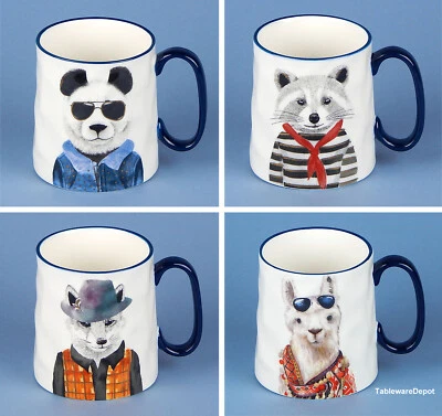 Signature Housewares HIPSTER ANIMALS: 14 oz. Mug(s), TAKE YOUR PICK!
