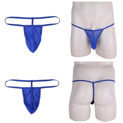 Herren G-string Tanga durchsichtig Unterwäsche Thong mit Mesh Beutel Reizwäsche - Bild 1 von 3