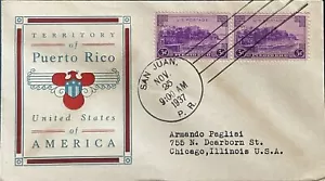 Linprint 801 Puerto Rico 11-25-1937 San Juan Puerto Rico - Picture 1 of 1