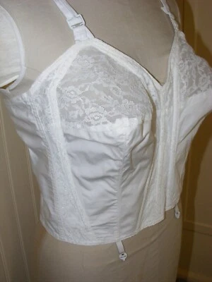 50s LONG LINE BRA El'ee's FOUNDATIONS ROCKABILLY LINGERIE DEADSTOCK COTTON 36C - Image 1 of 4