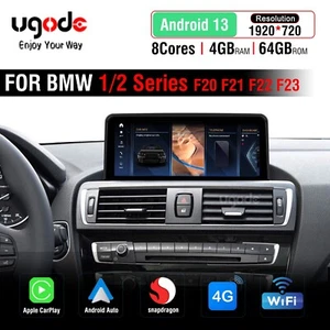Android Screen 10.25" Qualcomm 680 Wireless CarPlay GPS BMW 1 2 Ser F20 F21 F23 - Picture 1 of 12