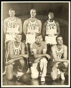 Elgin Baylor 1958 Rookie Minneapolis Lakers Type 1 Original Photo *Starting 5* - Picture 1 of 2