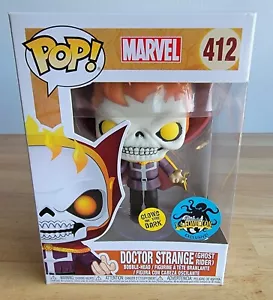 Funko Pop Marvel Doctor Strange Ghost Rider #412 Glow GITD LACC - Picture 1 of 11