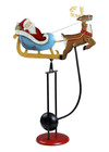 Santa Sleigh Christmas Sky Hook Teeter Totter 20" Tin Balance Folk Art Toy New