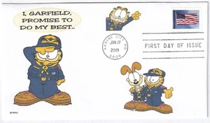 GARFIELD CUB SCOUT - BOY SCOUT PROMISE BSA FDC- DWc CACHET - Picture 1 of 1