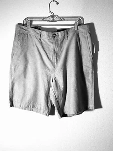 WALLIN & BROS. LÄSSIGE HERRENSHORTS AUS 100 % BAUMWOLLE 38 ZOLL W LT-GRAU FLACHE VORDERSEITE NEU MIT ETIKETT - Bild 1 von 4