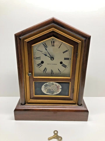 Antique 1880 Seth Thomas Victoria VP Clock , Desk Mantel or Shelf Clock  No Res Cover
