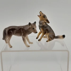 Hagen Renaker Gris Mama Lobo, Aullador Coyote Lote de 2 - Imagen 1 de 19
