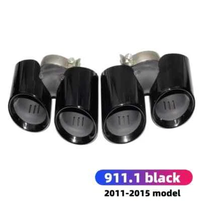 Tubo de escape punta de tubo de escape de acero inoxidable 2 piezas para Porsche 911 2011-18 Foto 1 de 4