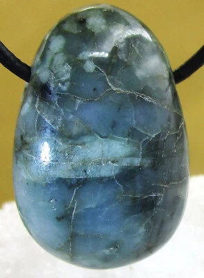 SMARAGD   TROPFEN Trommelstein  gebohrt  EDELSTEIN  ANHÄNGER  A-Qualität  Nr.43 - Bild 1 von 2