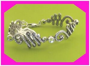 BRIGHTON SONATA Swirl Crystal Silver Lovely BRACELET NWtag $66 40%