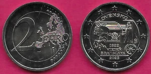 SLOVAKIA 2 EURO 2023 UNC 1 YEAR TYPE,EXPRESS MAIL BETWEEN VIENNA AND BRATISLAVA, - Picture 1 of 1
