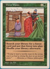 Three Visits Portal Three Kingdoms NM Green Common CARD (220172) ABUGames