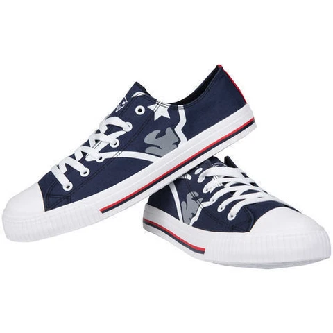 NFL New England Patriots Big Logo Low Top Men's Sneakers Shoes NEW Cover