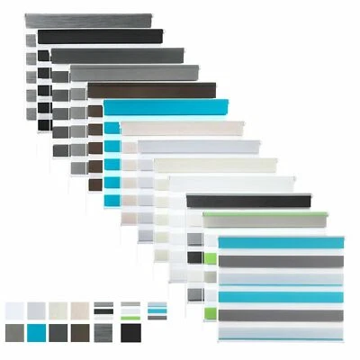 EUGAD zebrarollo klemm rollo doppelrollo klemmfix ohne bohren klemmfix rollo Duo - Bild 1 von 4