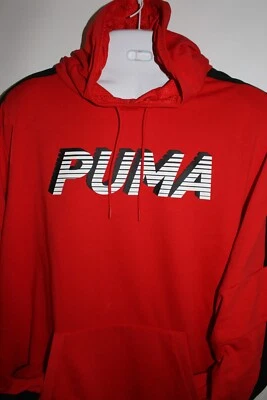 SUDADERA CON CAPUCHA PUMA ROJA CON RIBETE NEGRO TALLA: 4XLT 4XT XXXXLT NUEVA CON ETIQUETAS Foto 1 de 3
