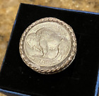 Handmade Silver American US 3-Legged Buffalo Nickel Replica Coin Ring Size 8.5