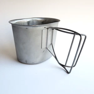Authentic US Military USMC Army USGI Stainless Steel 1 Qt Canteen Cup EXCELLENT - Picture 1 of 16