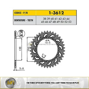 FOR APRILIA TUAREG RALLY 125 1990 STEEL REAR SPROCKET SUNSTAR 520 WITH 47 TEETH - Picture 1 of 1
