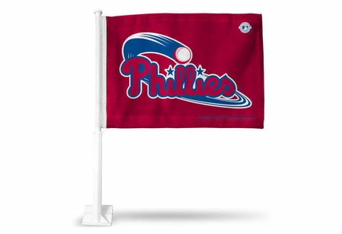 PHILADELPHIA PHILLIES 2-SIDED CAR FLAG #02 - NEW Cover