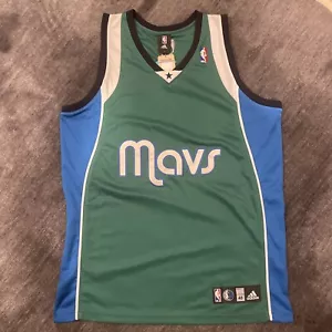 Authentic Throwback Retro Mavs Alternate Green Jersey Adidas - Picture 1 of 7
