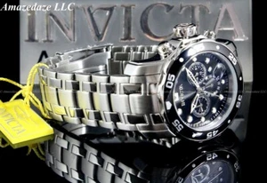 NEU Invicta Herren Pro Diver Scuba VD53 Chronograph Edelstahl schwarzes Zifferblatt Uhr - Bild 1 von 10