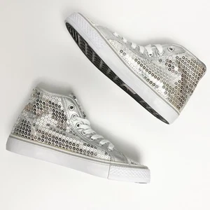 NUOVISSIME sneakers da ballo alte Balera argento paillettes - 3 paia disponibili - Foto 1 di 7