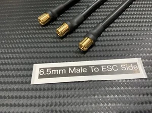 4mm Female to 6.5 Male Bullet Extension Adapter Leads 11AWG Wire For ESC / Motor - Picture 1 of 2